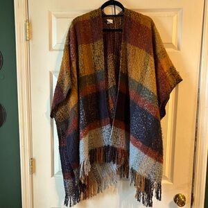 Sonoma Warm Toned Knit Poncho
